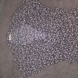 Black dress with White flowers Size Large
